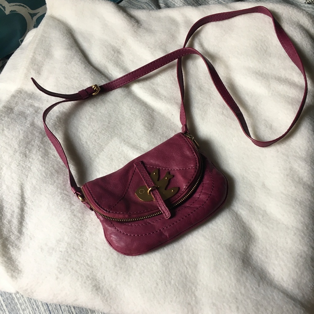 Petal To the Metal Flap Pouchette Purple Crossbody
